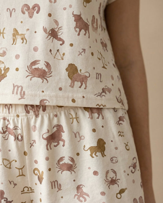 Zodiac Icons Women’s Short Pajama Set – Celestial Sleepwear