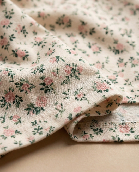 Tiny Rose Garden Women’s Short Pajama Set – Soft Floral Sleepwear