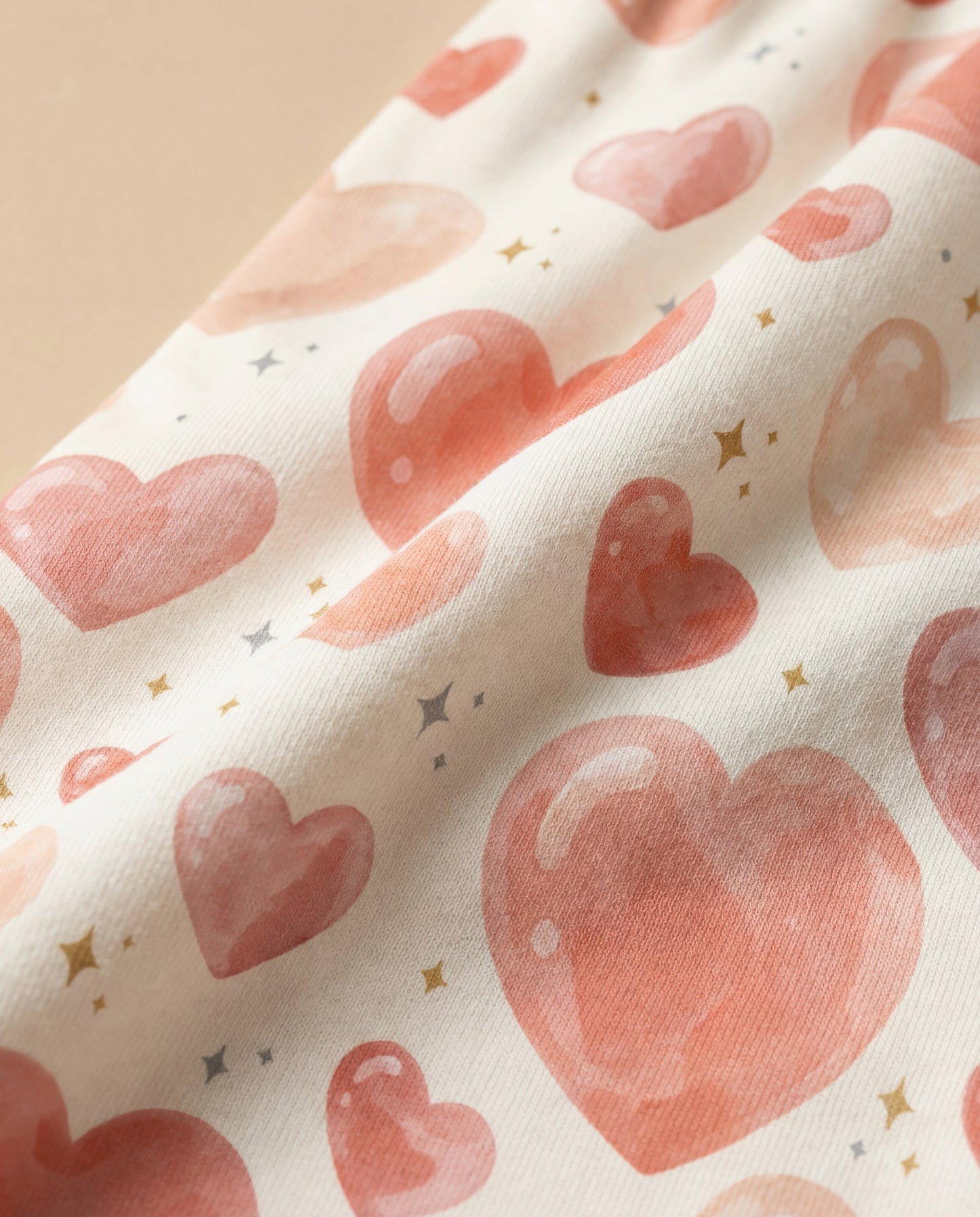 Blush Heart Women’s Short Pajama Set – Soft Romantic Sleepwear