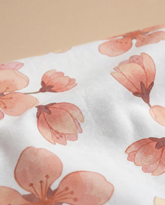 Peach Blossom Women’s Short Pajama Set – Soft Floral Sleepwear