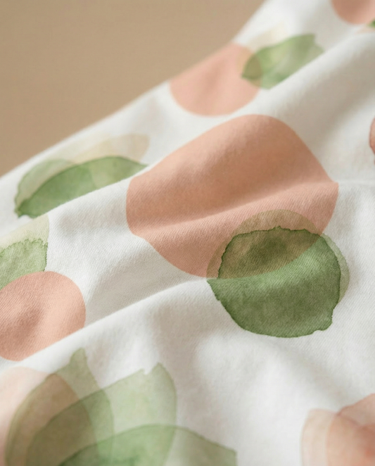 Peach Dot & Bloom Women’s Short Pajama Set – Soft Floral Sleepwear