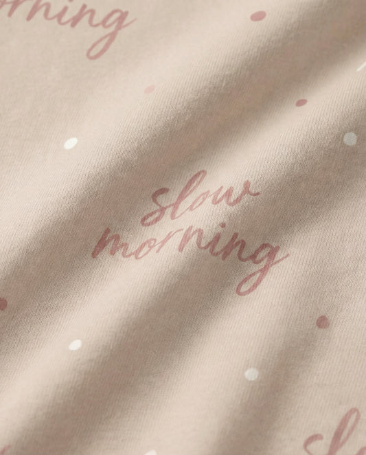 Slow Morning Women’s Short Pajama Set – Minimal Neutral Sleepwear