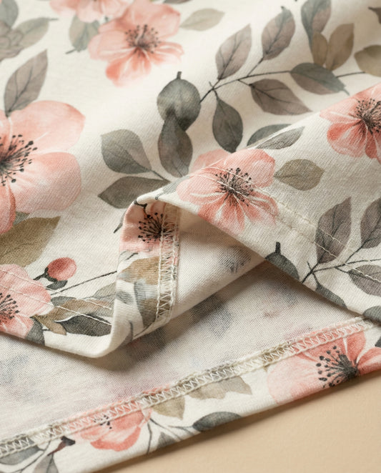 Blush Wildflower Women’s Short Pajama Set – Soft Floral Sleepwear