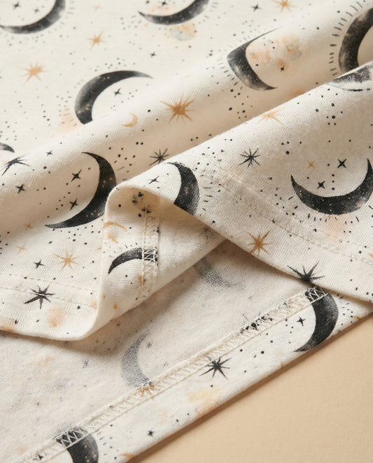 Midnight Moon Women’s Short Pajama Set – Celestial Sleepwear