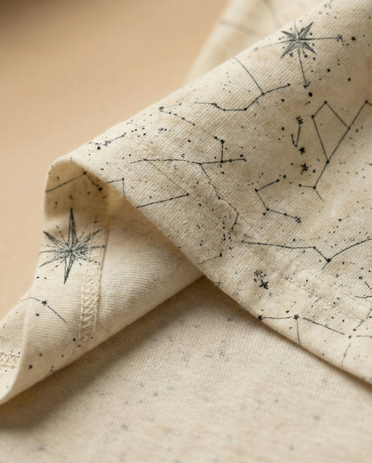 Constellation Map Women’s Short Pajama Set – Celestial Sleepwear